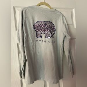 Ivory Ella light blue long sleeve T-shirt